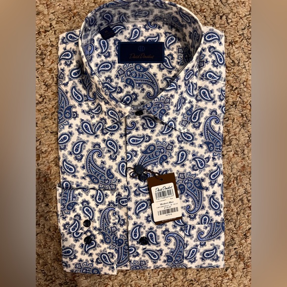 NWT David Donahue Casual Shirt - Picture 1 of 3